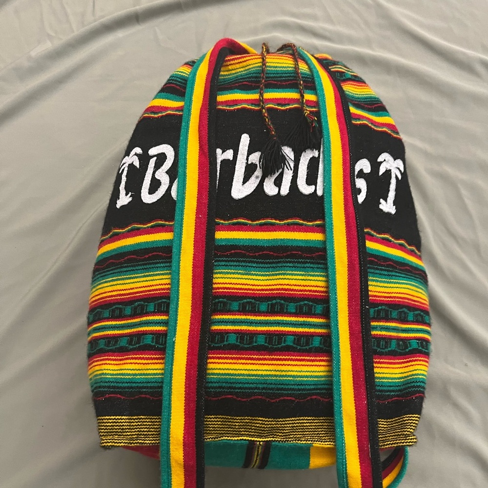 Barbados Drawstring Fanny Backpack Sack Tote Bag